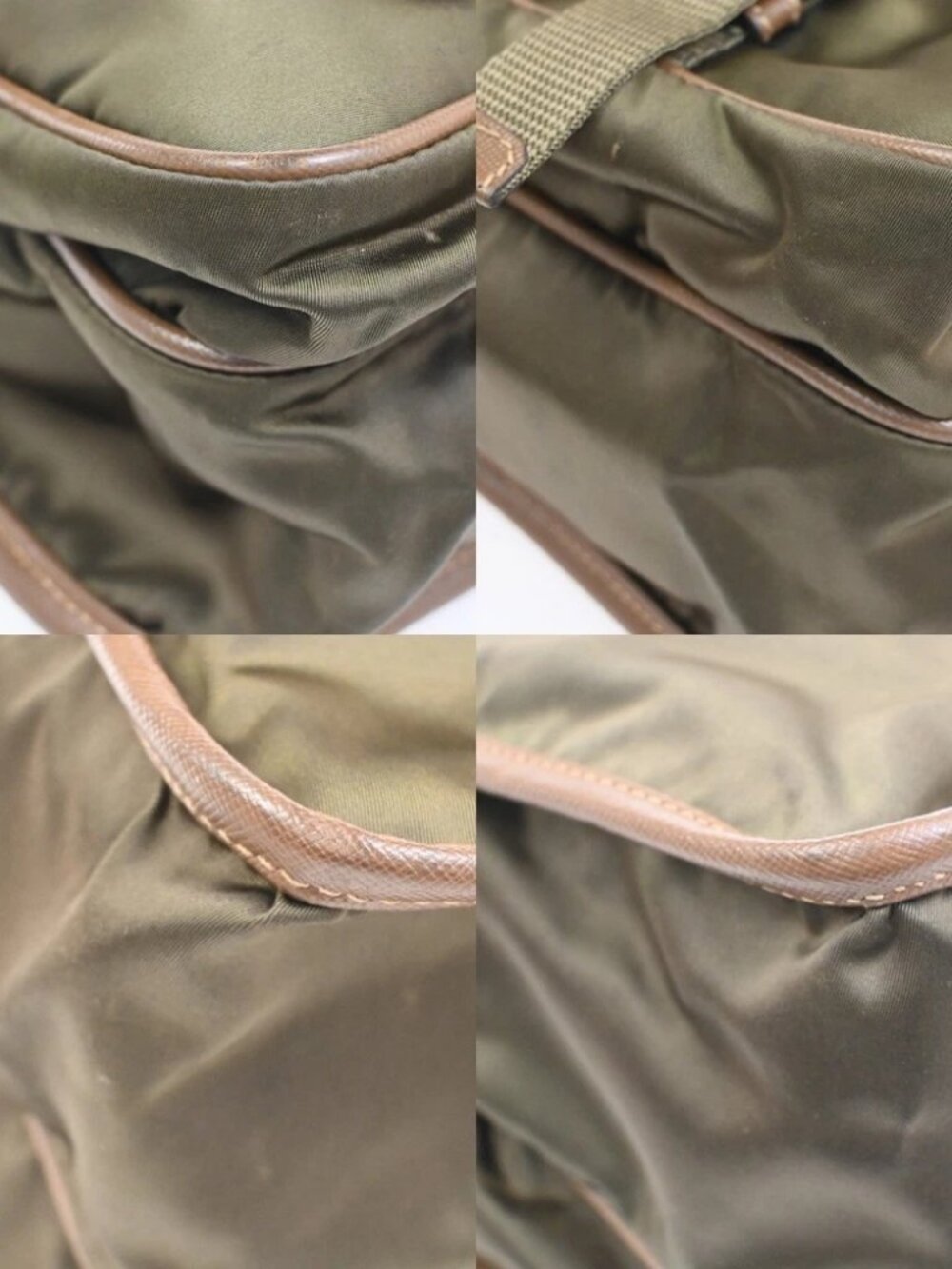 PRADA MILANO Tessuto Messenger Shoulder Bag Nylon Leather Italy Khaki 32CA854 - Picture 14 of 14